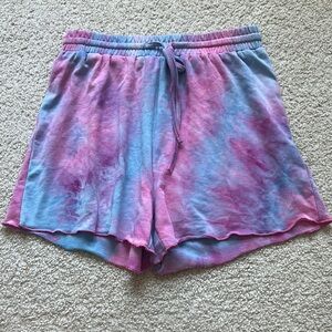 Tie-Dye Pink and Blue Shorts